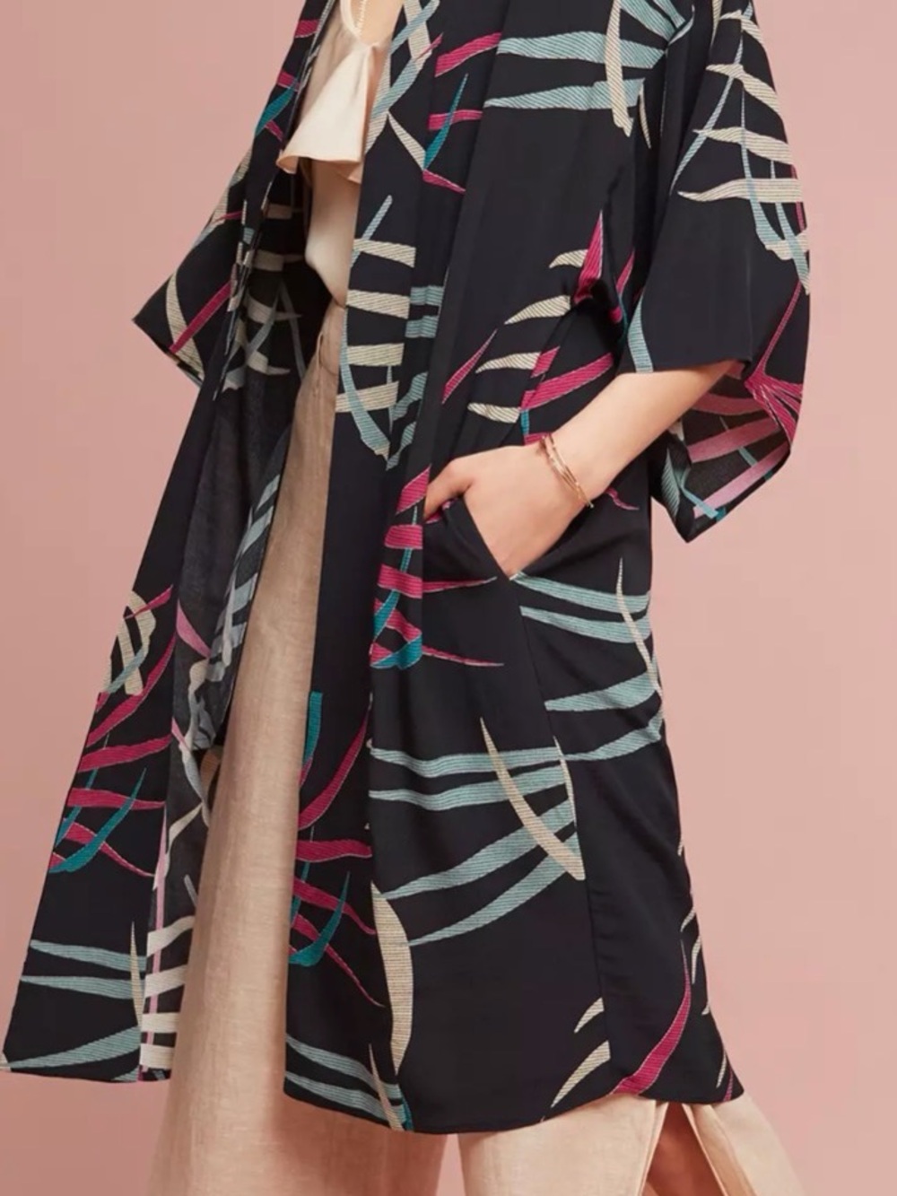 Anthropologie Kira Long Kimono Jacket
